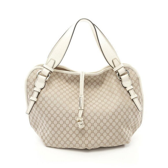 Celine Bittersweet Macadam Leather Beige White Handbag - Picture 1 of 7